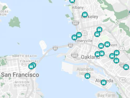 Carpooling Map Carpools at a Glance – Bay Area Commute Tips by Spare The Air